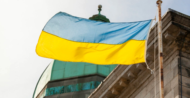 Ukraine flag at BHP